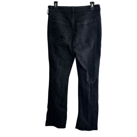 Old Navy Extra High Waisted Button Fly Side Slit Kicker Bootcut Black Jeans - Picture 5 of 5